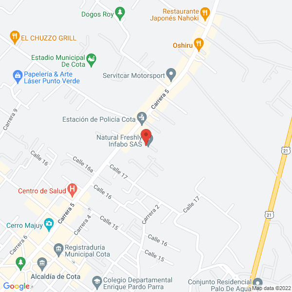 Mapa de Laboratorio Natural Freshly Infabo S.A.