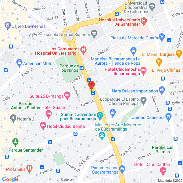 Map of Laboratorio Optico Santander