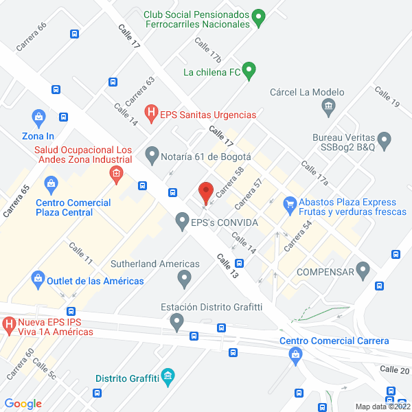 Mapa de Laboratorio Tecnidiesel Ltda.