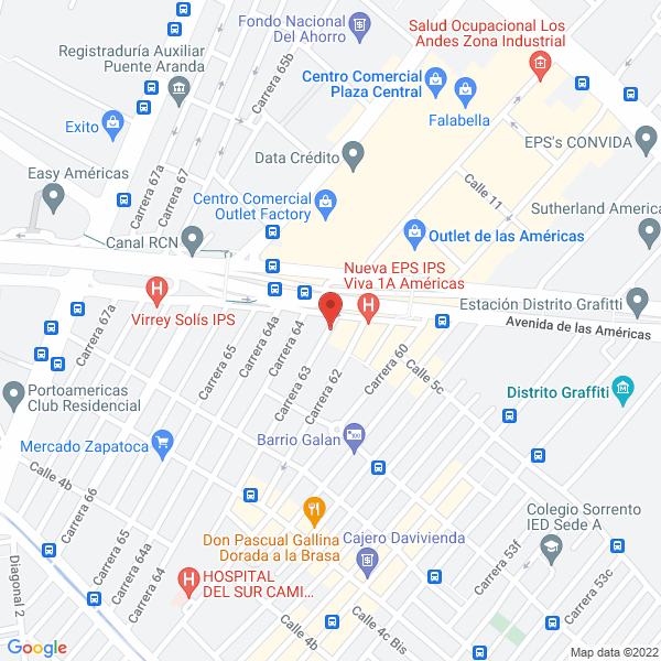 Mapa de Laboratorios Ionicos De Colombia Ionicol Ltda.
