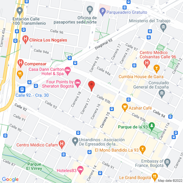 Mapa de Laboratorios Zahnen