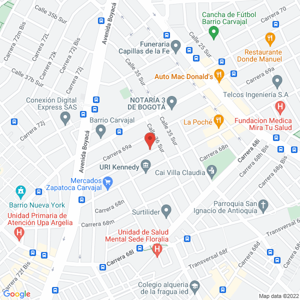Mapa de Minifilm S.A.S