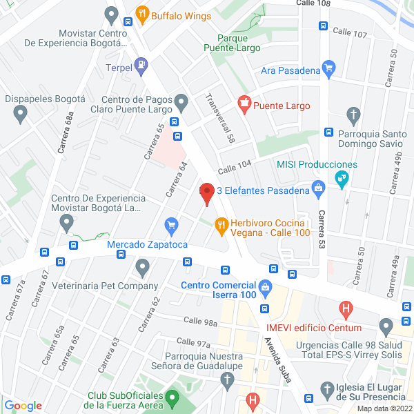 Mapa de Multitek Bog S.A.