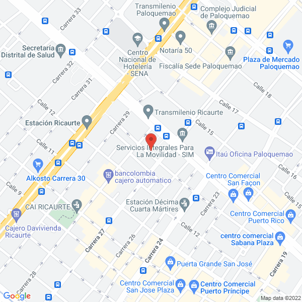 Mapa de Todo Mundo Vigilamos Ltda