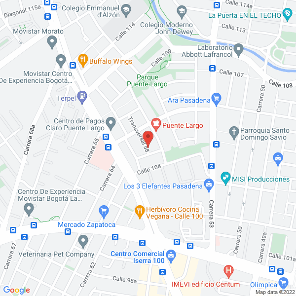Mapa de Transportes Servinci S.A.S