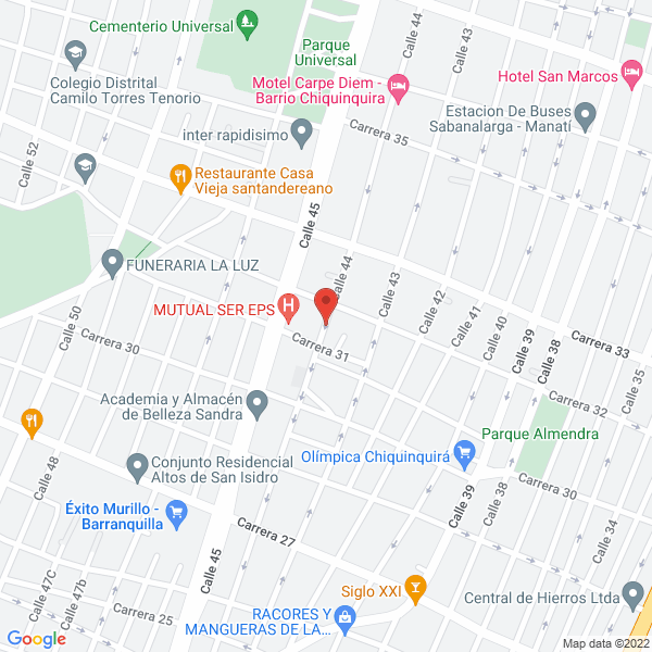 Map of Tsi Thermoelectric Soluciones Integrales Ltda.
