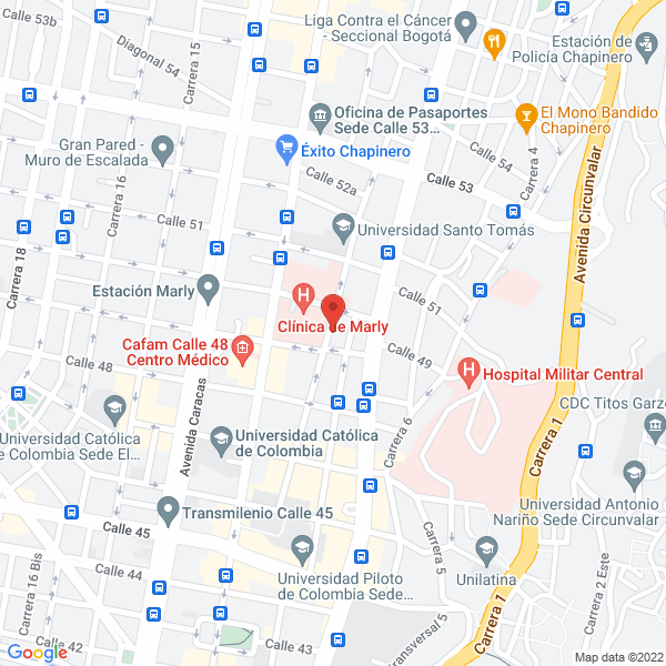 Mapa de Unidad Medica Santafé S.A.S.