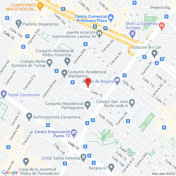 Mapa de Venta De Finca Raíz Christian Fonseca
