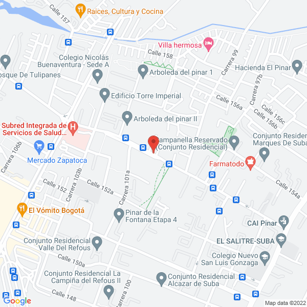 Mapa de Clínica Veterinaria De Suba