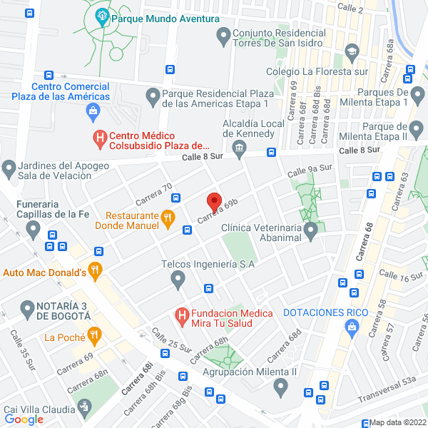 Mapa de Multiproc S.A.S.