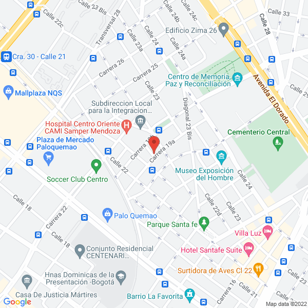 Mapa de Hoja Urbana S.A.S.