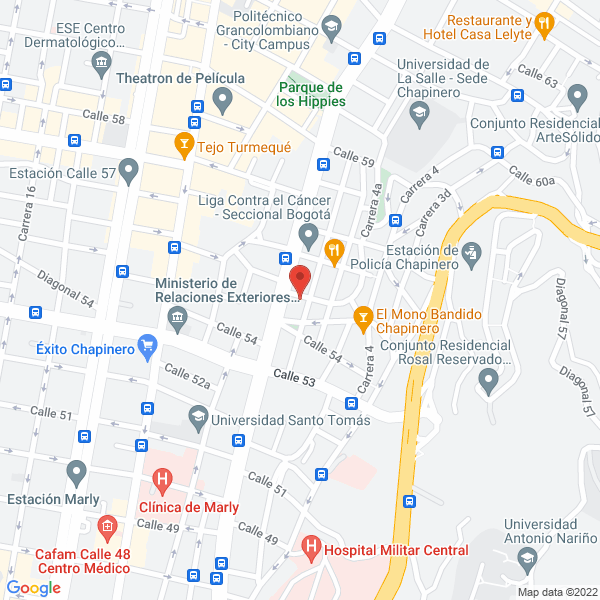 Mapa de Apartahotel Casablanca Bogotá