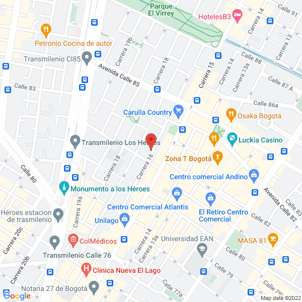 Mapa de Consultorio Medico Pablo Sanabria