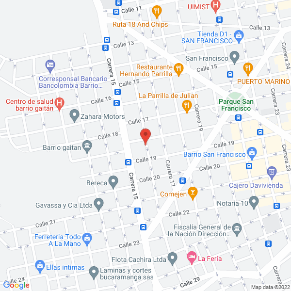 Map of Electrobobinados Rangel