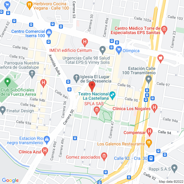Mapa de Clínica Del Pie Y Spa S.A.S.