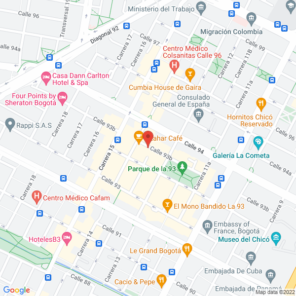 Mapa de Fríjol Gourmet