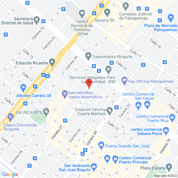 Mapa de Comercial De Refrigeracion