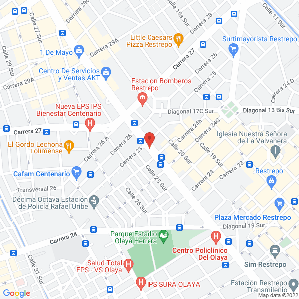 Mapa de Screen De Colombia S.G.
