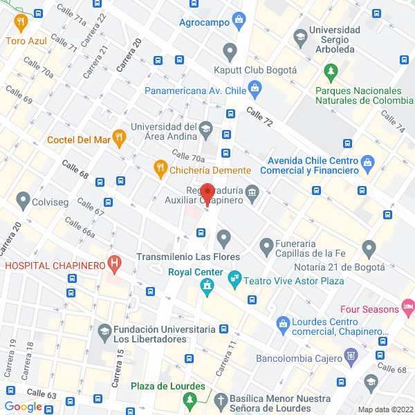 Mapa de Agroveterinaria Chapinero