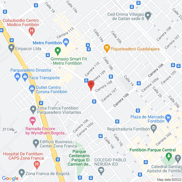 Mapa de Distribuidora Fontibon M.D.G.