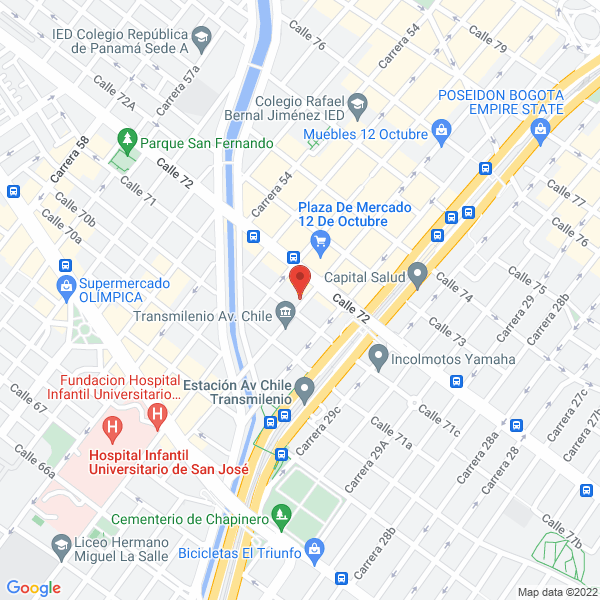 Mapa de Colombia Gas Vehicular Ltda.