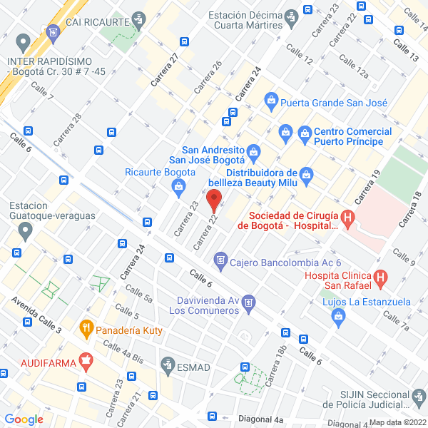 Mapa de Universal De Vidrios Colombia S.A.S.