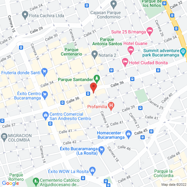 Map of Camacol Regional Santander