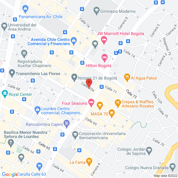 Mapa de Galeria Casas Riegner S.A.S