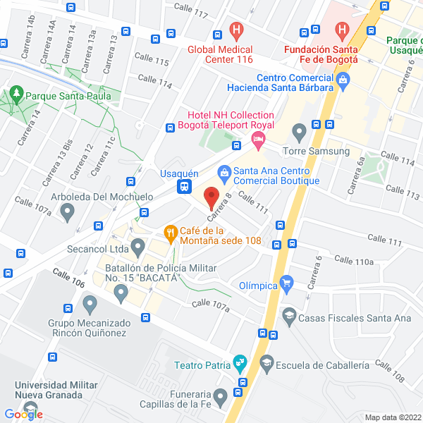 Mapa de Nordic Fitness Colombia