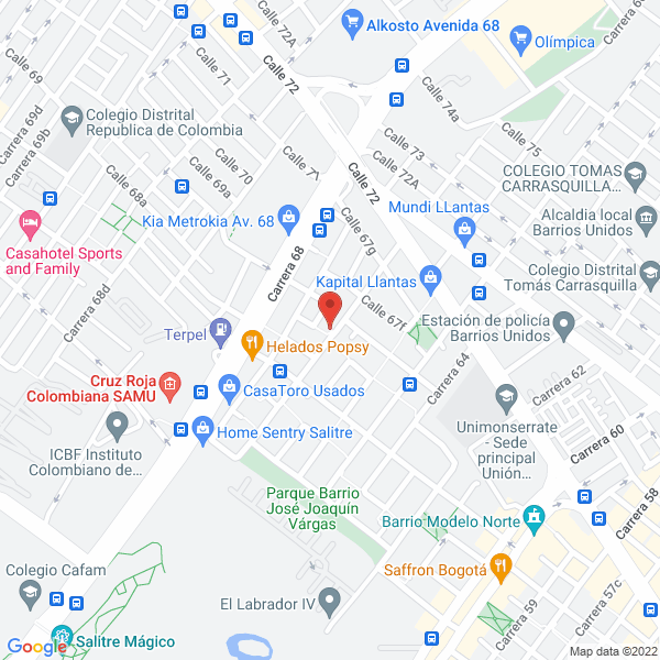 Mapa de Administración Servipgia De Colombia Ltda.