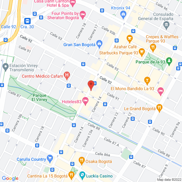 Mapa de Amer Andes Ltda.