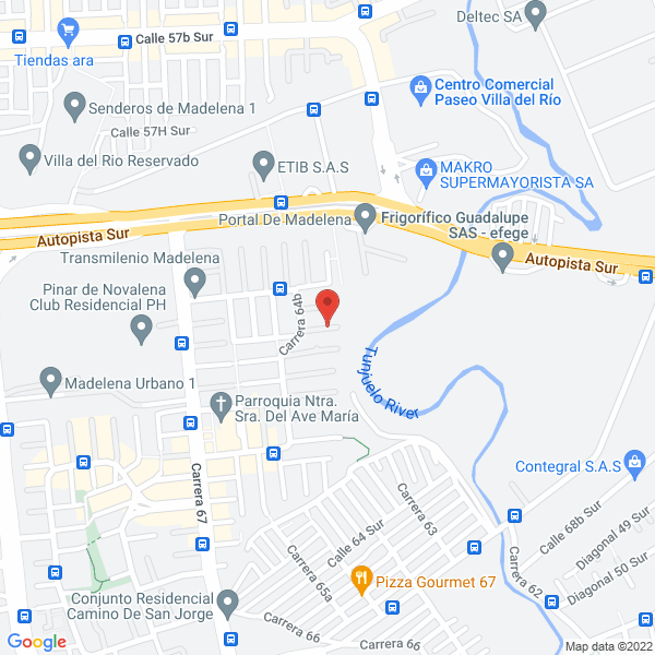 Mapa de Avada Desing S.A.S.