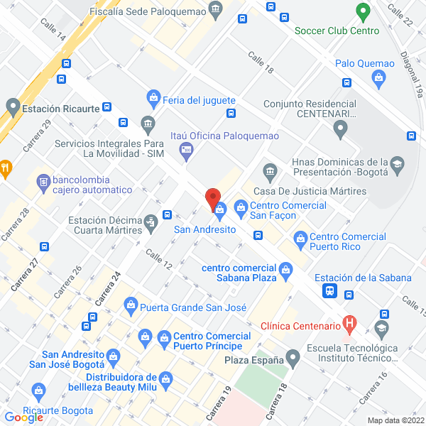 Mapa de Bicicletas Alfamed Shekina Ltda.