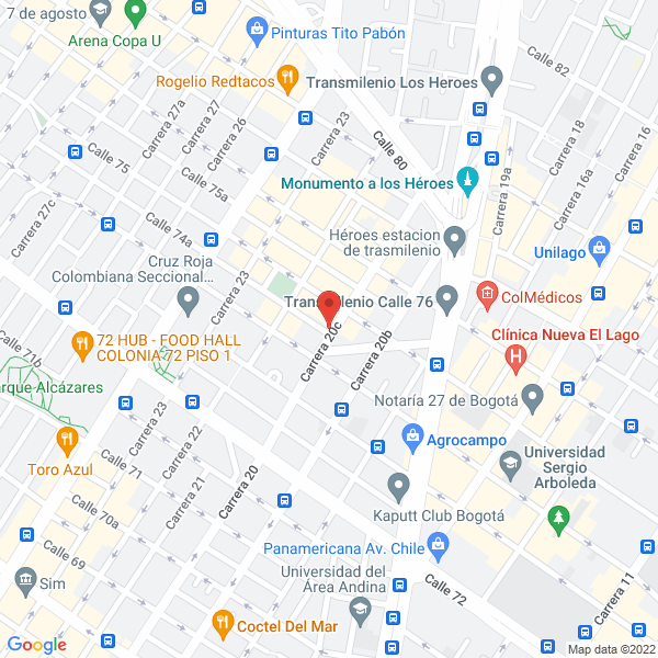 Mapa de Clínica Sanarte Ltda.