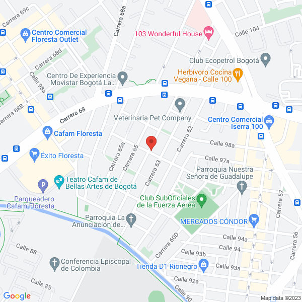 Mapa de Clínica Veterinaria Animaux S.A.S.