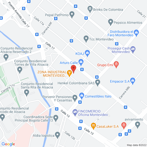Mapa de Colbank S.A. Banca De Inversión