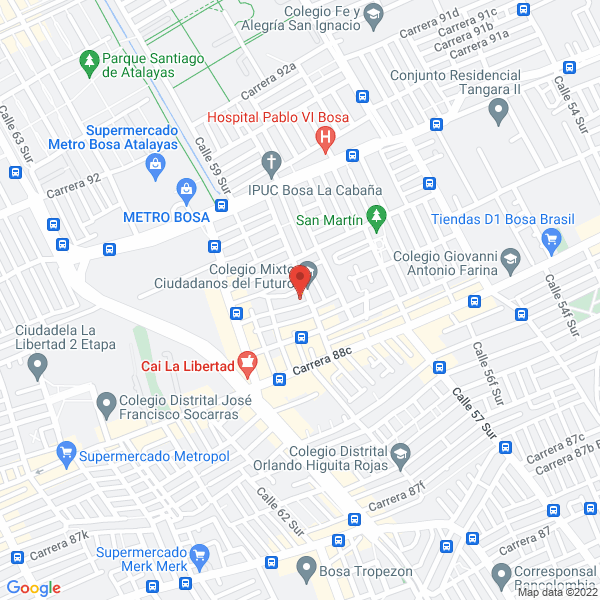 Mapa de Corporación Educativa Tecnica Integral Futurista S.A.S.
