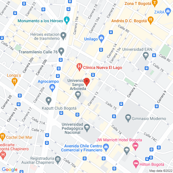Mapa de Creamos Web Y Soluciones En Informática Ltda.