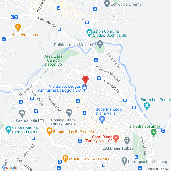 Mapa de Distrimateriales El Bosque Sur E.U.