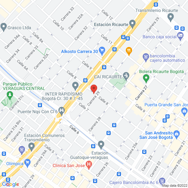 Mapa de Metálicas Vásquez Lm S.A.S.