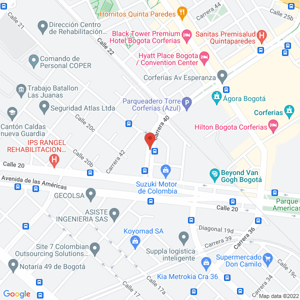 Mapa de Moliere Editores S.A.S.