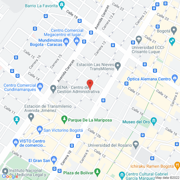 Mapa de Organización Colombiana Para El Progreso Ltda.