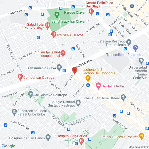 Mapa de Oscar Queen Escuela De Formacion Artistica Y Cultural S.A.S.
