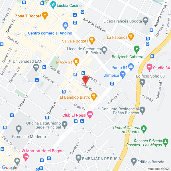 Mapa de Out Of The Blue S.A.S.