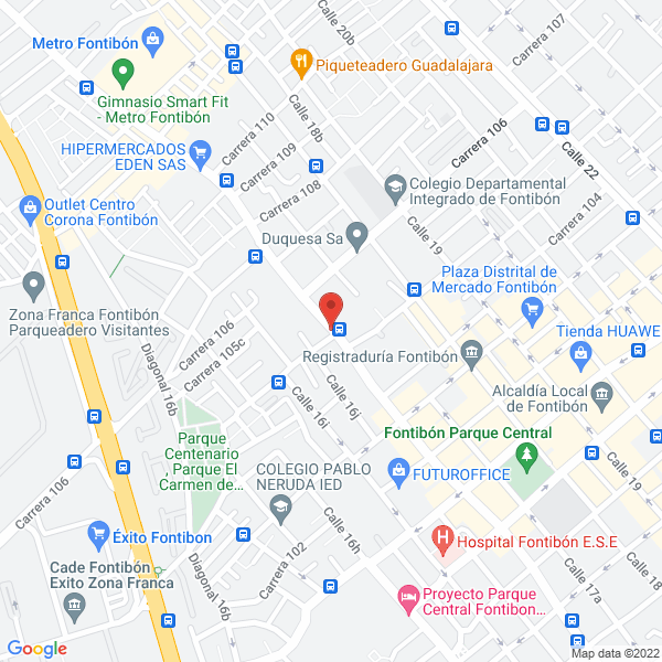 Mapa de Oxicortés La 22 Ltda
