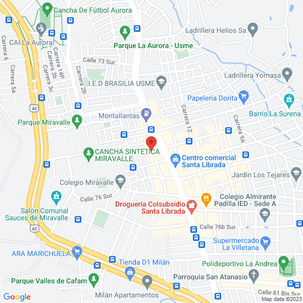 Mapa de Unidad Médica Y Odontológica Santa Pilar E.U.