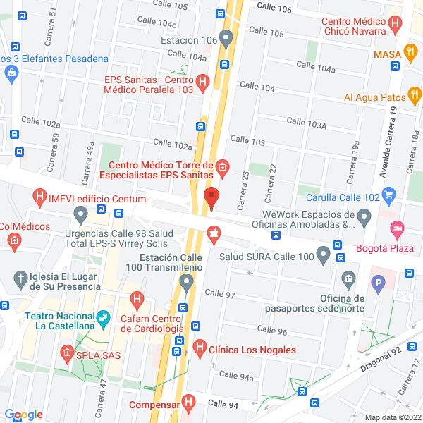 Mapa de Unidiagnóstico S.A.S.