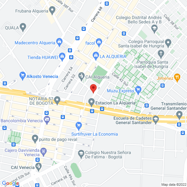 Mapa de Unir Asesorías E.U.