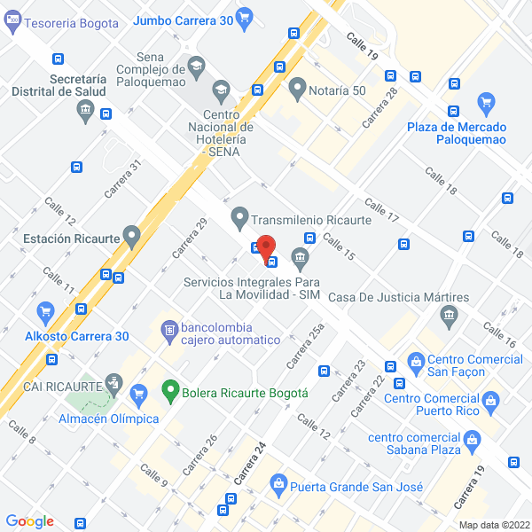 Mapa de Universal De Equipos Y Suministros S.A.S.