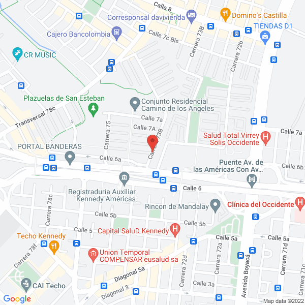 Mapa de Universal Training Antares S.A.S.